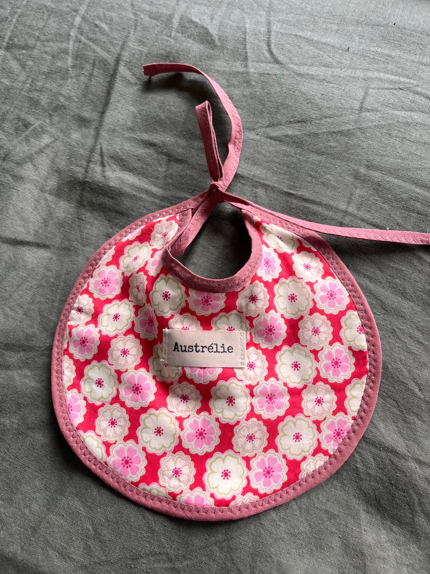 Bavoir en Liberty - Les prototypes