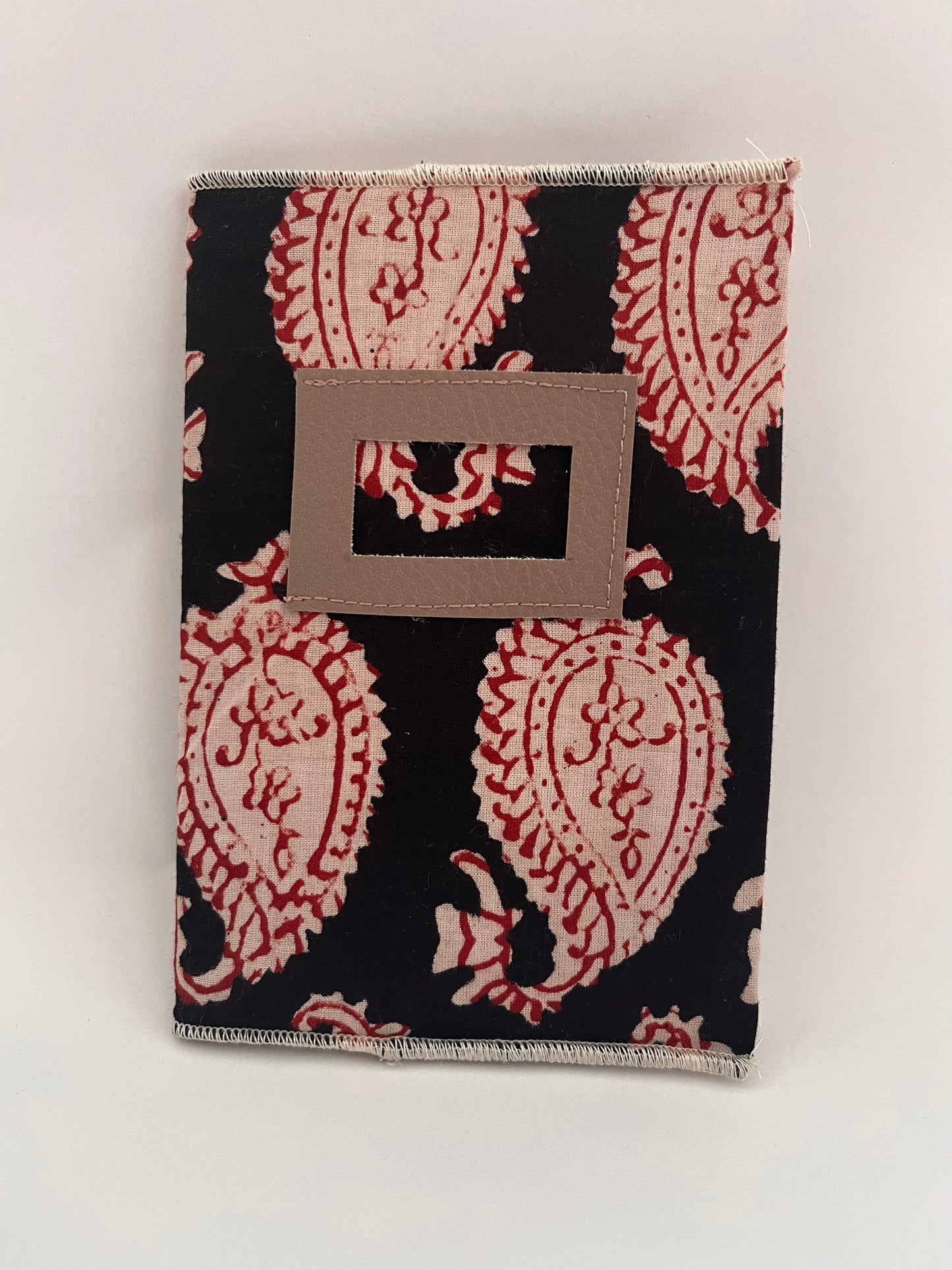Carnet couverture en tissu imprimé blockprint - Frida