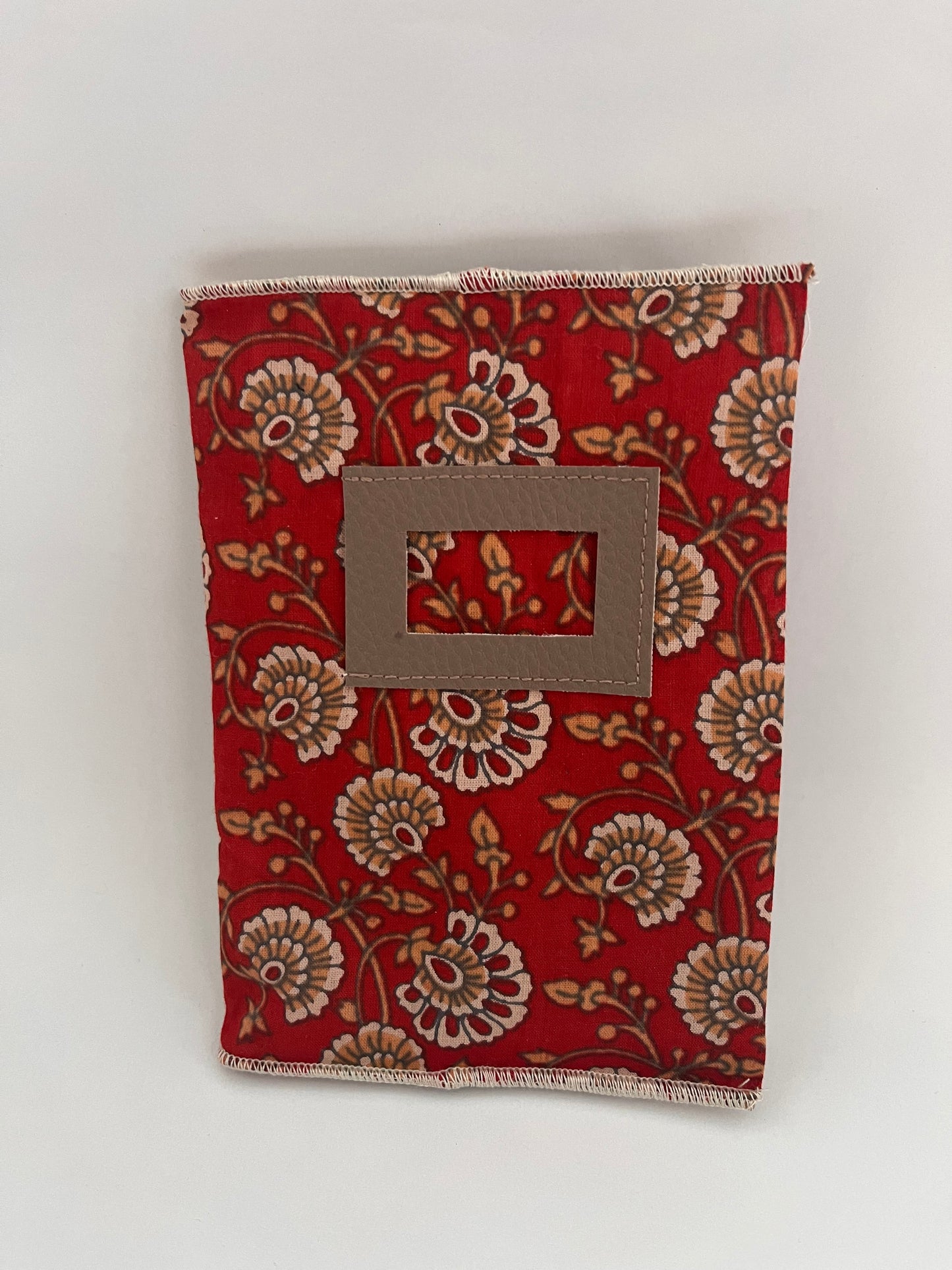 Carnet couverture en tissu imprimé blockprint - Frida