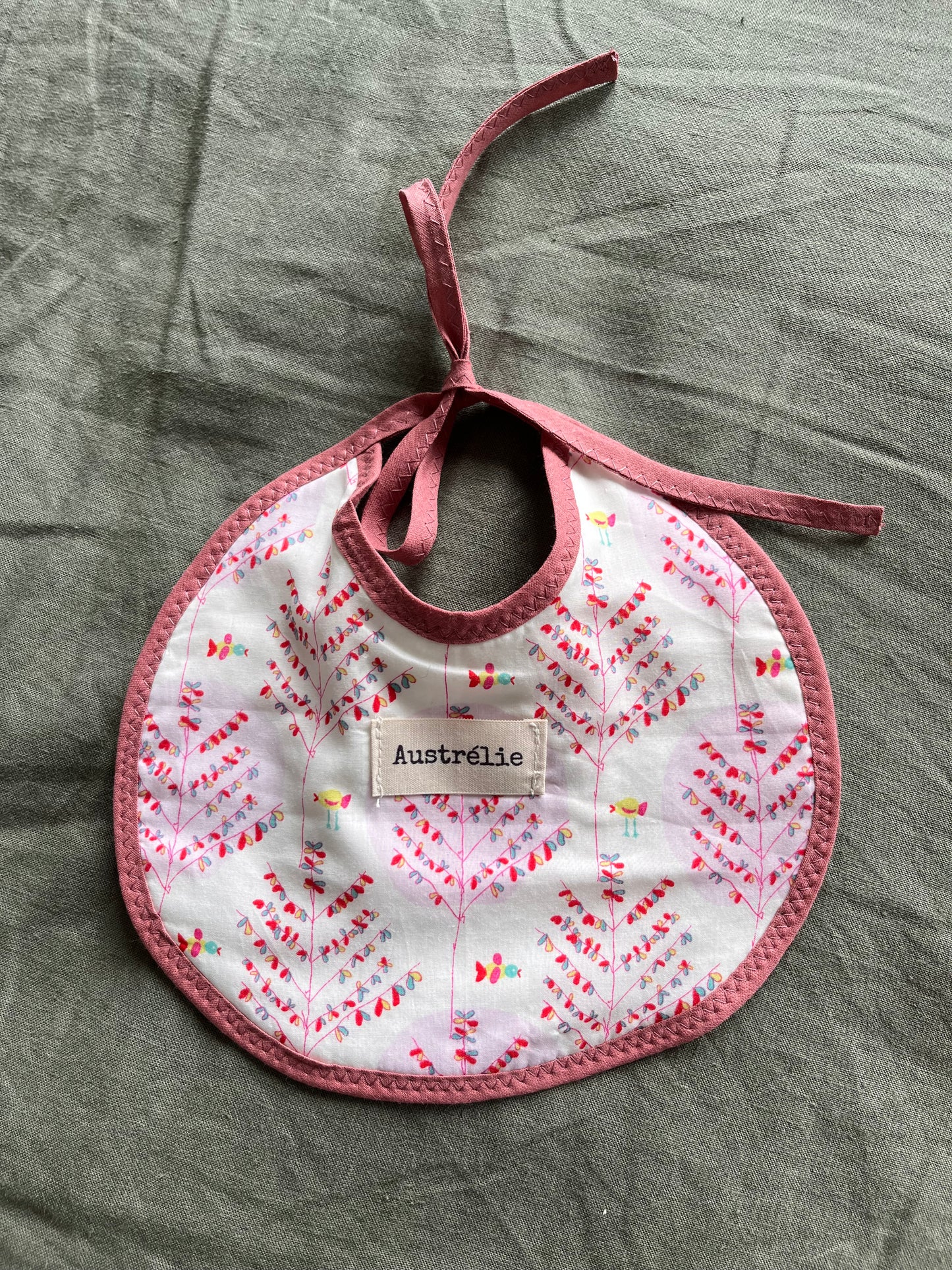Bavoir en Liberty - Les prototypes